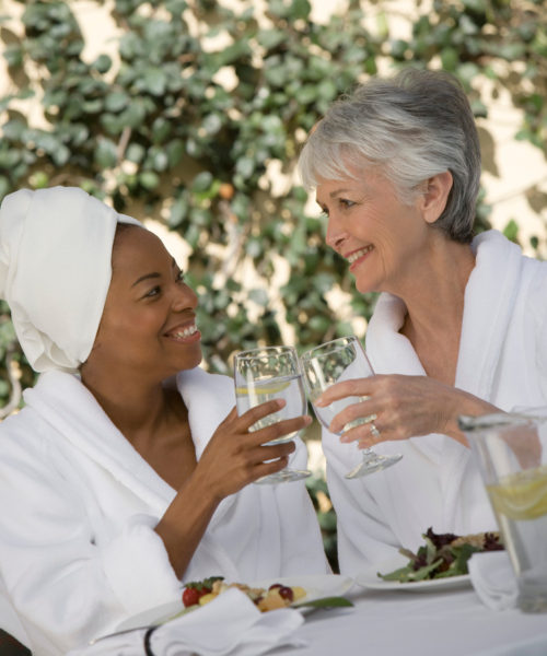 Two women at spa